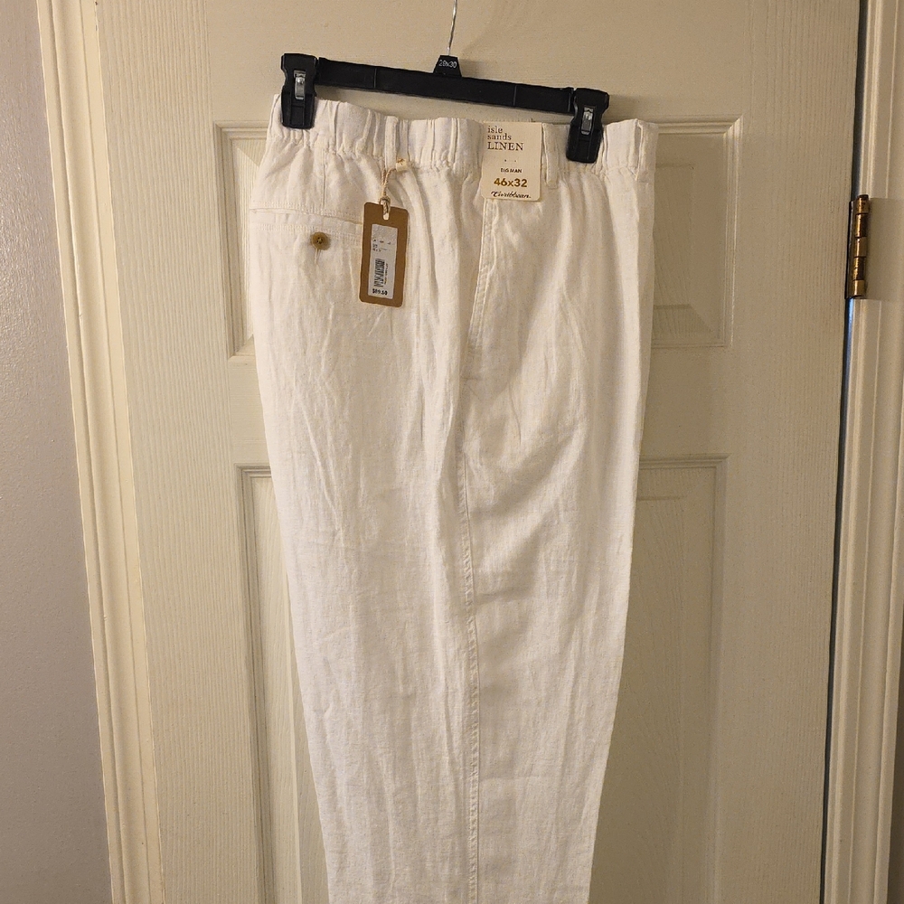 Caribbean Men's Linen Pants - White